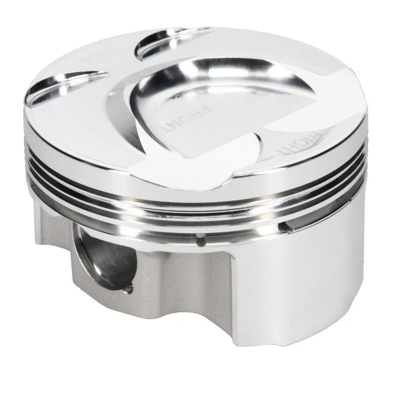 JE Pistons Nissan VR30DDTT 86mm Bore 10.2:1 CR -3cc Dish - Set of 6 - Back View
