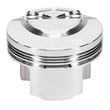 Load image into Gallery viewer, JE Pistons Nissan VR30DDTT 86mm Bore 10.2:1 CR -3cc Dish - Set of 6 - Installation View