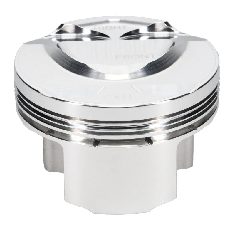 JE Pistons Nissan VR30DDTT 86mm Bore 10.2:1 CR -3cc Dish - Set of 6 - Installation View