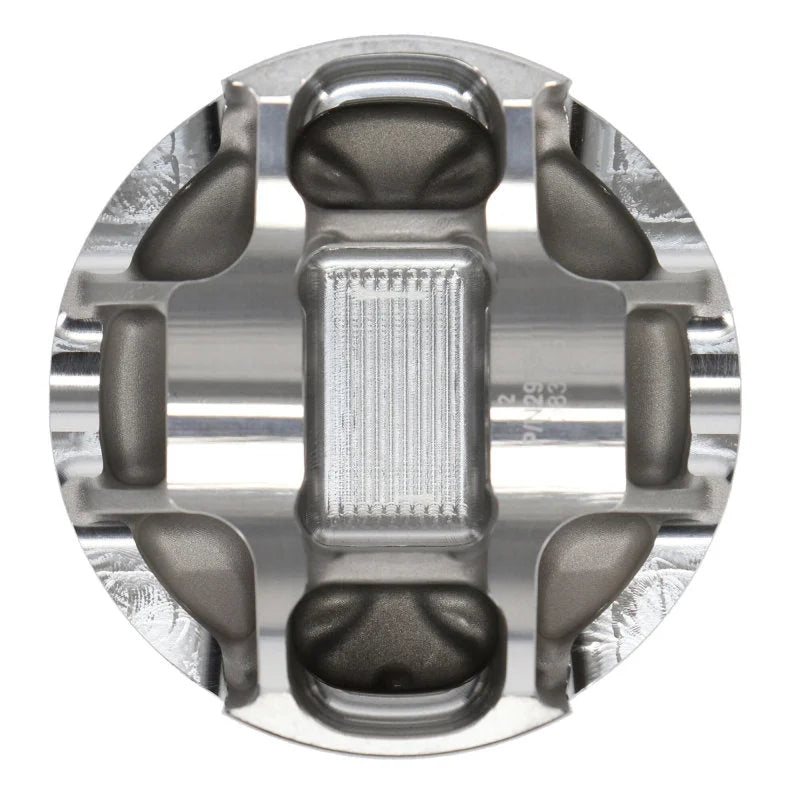 JE Pistons SUB STI EJ257 Block  w/ EJ20 Head 99.75mm Bore CR 8.5 KIT Set of 4 Pistons - Back View