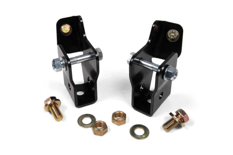 JKS Manufacturing 18-21 Jeep Wrangler JL Shock Relocation Brackets - Rear - Side View