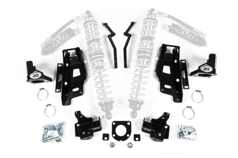JKS Manufacturing Jeep Wrangler JK Coilover Mounting Kit - Front - Side View