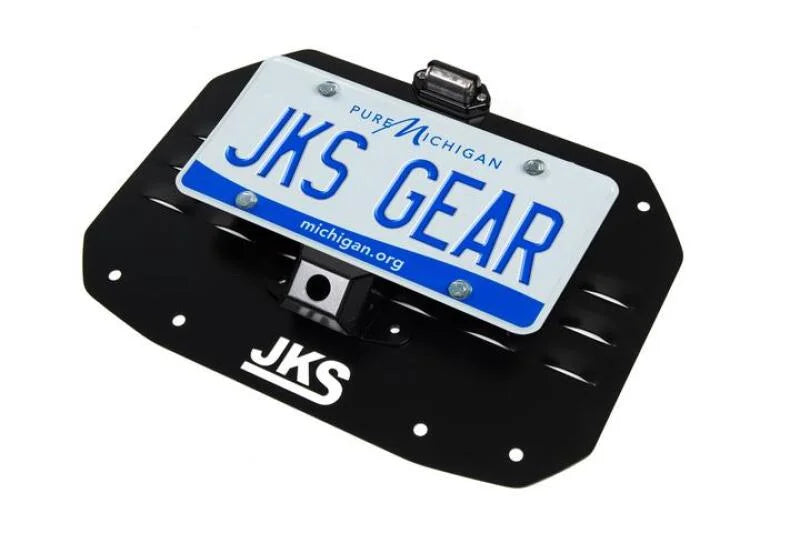 JKS Manufacturing Jeep Wrangler JL Tailgate Vent Cover w/ License Plate Relocation - Main Product View