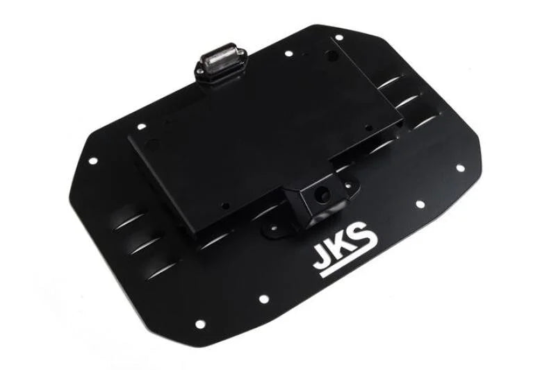 JKS Manufacturing Jeep Wrangler JL Tailgate Vent Cover w/ License Plate Relocation - Side View