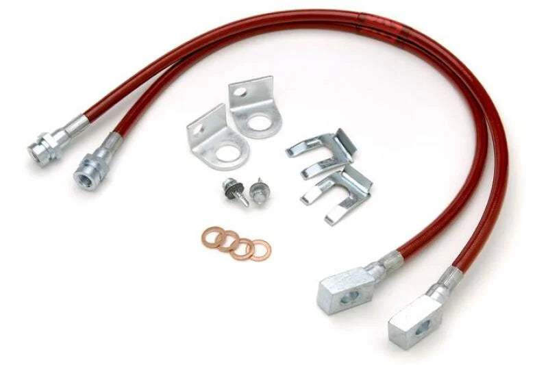 JKS Manufacturing Jeep Wrangler YJ HD Extended Brake Line - Front - Main Product View