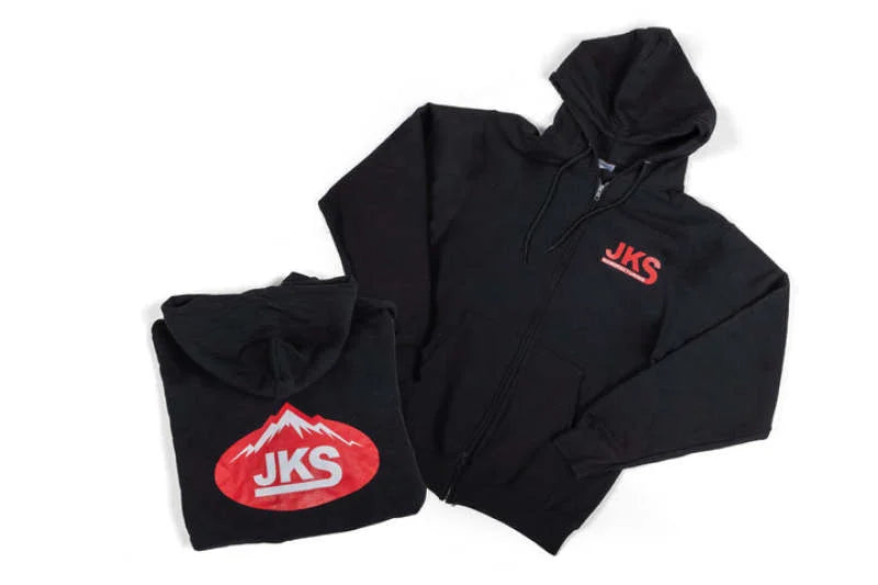 JKS Manufacturing Zippered Black Hoodie - 2XL - Main Product View