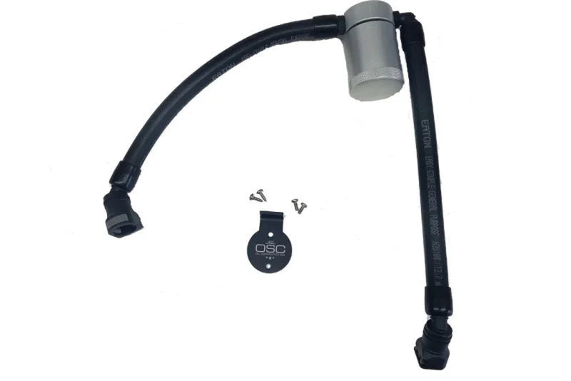 J&L 05-10 Ford F-150 5.4L Driver Side Oil Separator 3.0 - Clear Anodized - Main Product View