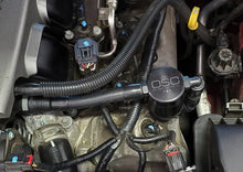 Load image into Gallery viewer, J&amp;L 05-10 Ford Mustang GT Driver Side Oil Separator 3.0 V2 - Black Anodized - Side View