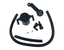 Load image into Gallery viewer, J&amp;L 05-10 Ford Mustang GT/Bullitt/Saleen Passenger Side Oil Separator 3.0 - Black Anodized - Side View
