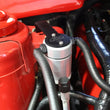 Load image into Gallery viewer, J&amp;L 05-10 Ford Mustang GT/Bullitt/Saleen Passenger Side Oil Separator 3.0 - Clear Anodized - Side View