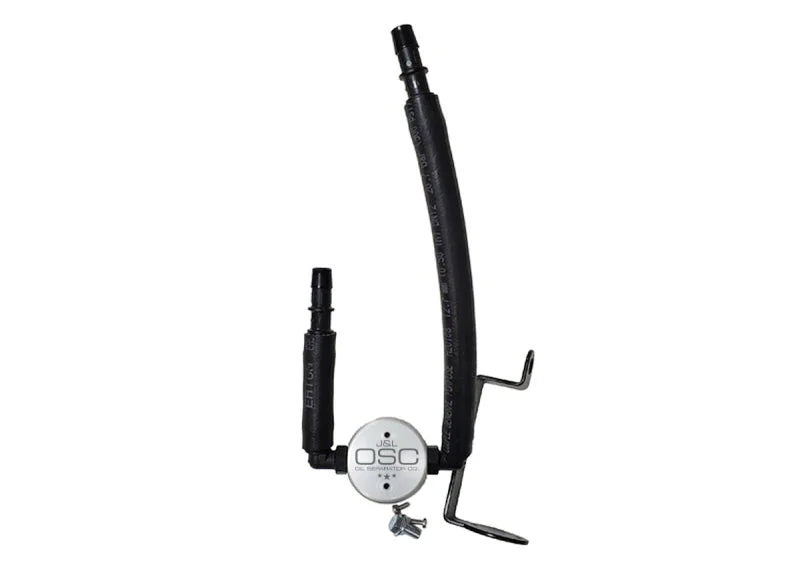 J&L 05-23 Dodge Charger 5.7L Hemi Passenger Side Oil Separator 3.0 - Clear Anodized - Main Product View