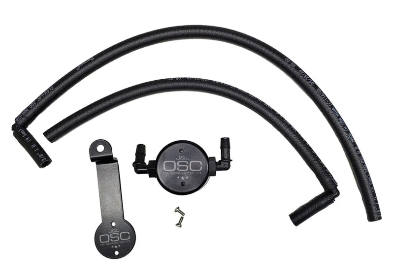 J&L 05-24 Toyota 4Runner 4.0L Driver Side Oil Separator 3.0 - Black Anodized - Main Product View