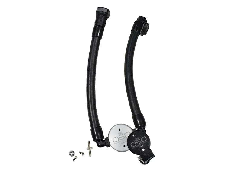 J&L 07-14 Ford Mustang GT500 Oil Separator 3.0 Passenger Side (Remote Mount) - Clear Anodized - Main Product View