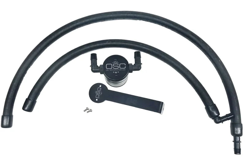 J&L 09-18 Ram 1500 5.7L Passenger Side Oil Separator 3.0 - Black Anodized - Main Product View