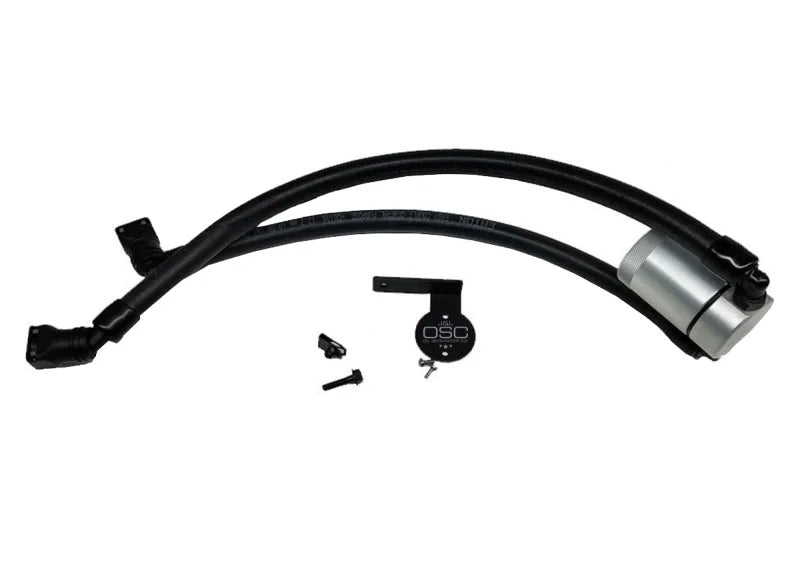 J&L 11-14 Ford F-150/Ford F-150 Raptor 6.2L Passenger Side Oil Separator 3.0 - Clear Anodized - Main Product View