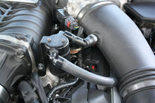 Load image into Gallery viewer, J&amp;L 11-17 Ford Mustang GT (w/Roush/VMP Supercharger) Driver Side Oil Separator 3.0 - Black Anodized - Main Product View