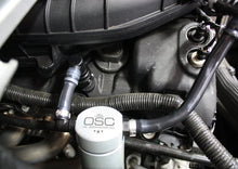 Load image into Gallery viewer, J&amp;L 11-17 Ford Mustang V6 Passenger Side Oil Separator 3.0 - Clear Anodized - Side View