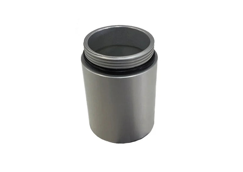 J&L 11-19 Ford F-150 2.7L/3.5L/5.0L Passenger Side Oil Separator 3.0 Cannister Extension - Clear - Side View