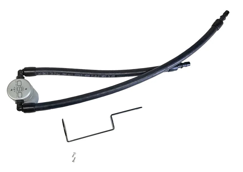 J&L 11-25 Jeep Grand Cherokee 5.7L Passenger Side Oil Separator 3.0 - Clear Anodized - Main Product View