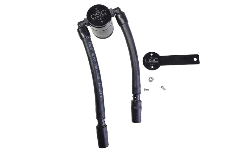 J&L 13-19 Ford Fusion 1.5L EcoBoost Oil Separator 3.0 Passenger Side - Black Anodized - Main Product View