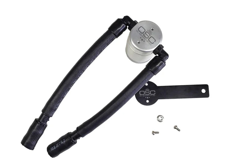 J&L 13-19 Ford Fusion 1.5L EcoBoost Oil Separator 3.0 Passenger Side - Clear Anodized - Main Product View