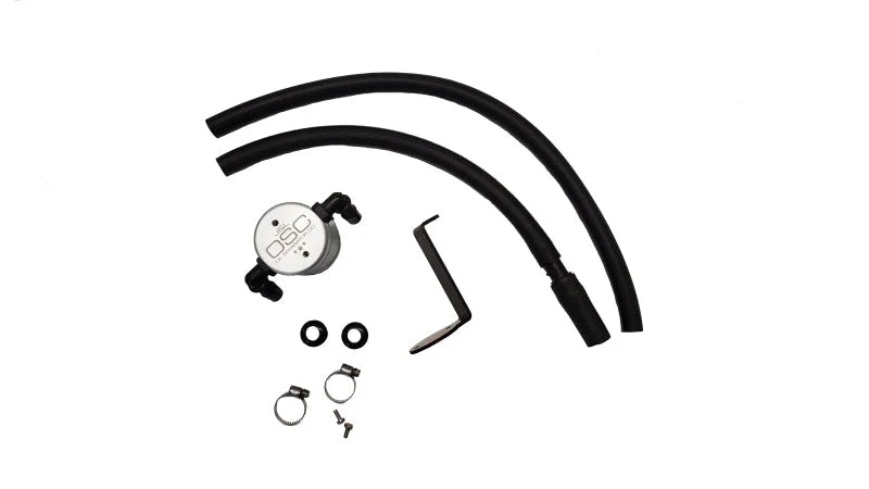 J&L 14-24 Mazda CX5 2.5L Non-turbo Driver Side 3.0 Oil Separator Kit - Clear Anodized - Main Product View