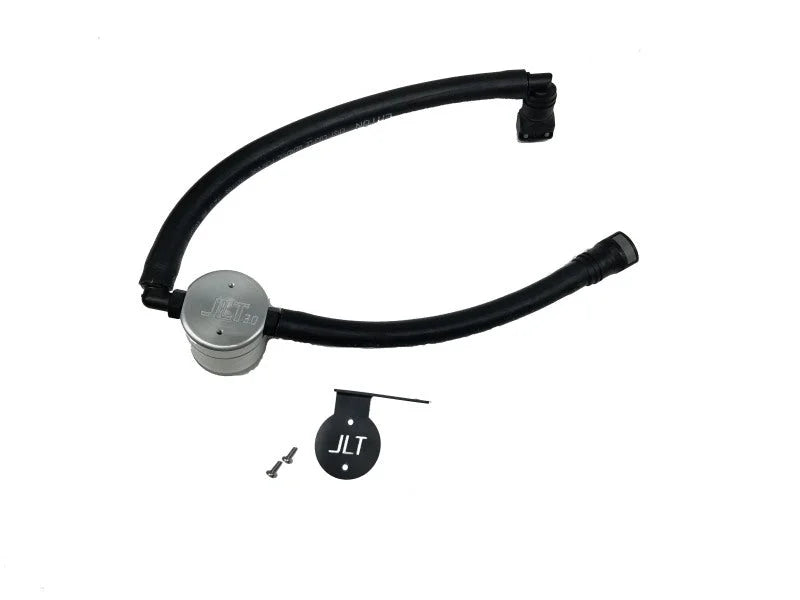 J&L 15-25 Ford Transit 150/250/350 3.5L EcoBoost Passenger Side Oil Separator 3.0 - Clear Anodized - Main Product View