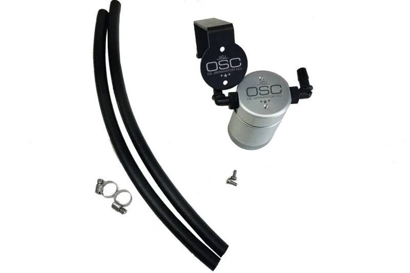 J&L 16-17 Chevrolet SS 6.2L Passenger Side Oil Separator 3.0 - Clear Anodized - Main Product View