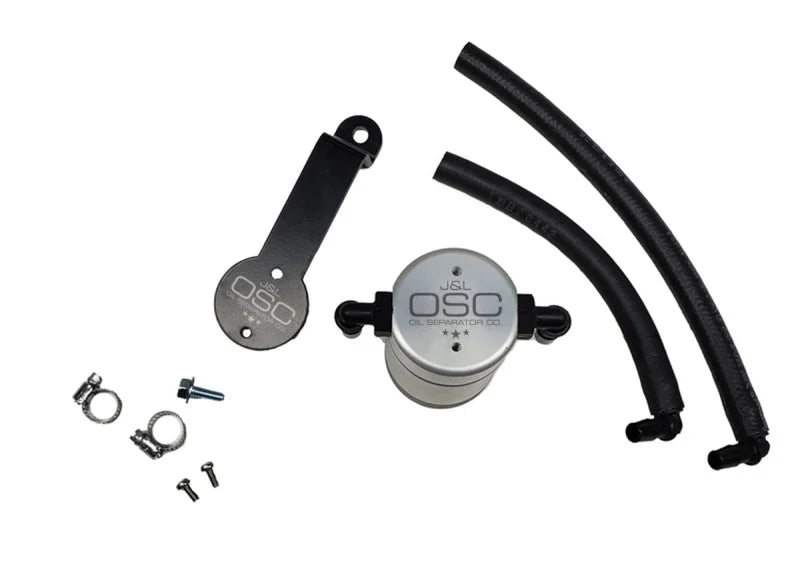 J&L 16-23 Toyota Tacoma 3.5L Driver Side Oil Separator 3.0 - Clear Anodized - Main Product View