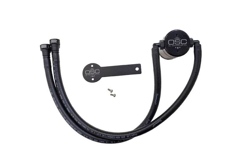 J&L 16-24 Chevrolet Camaro LT1 6.2L Driver Side Oil Separator 3.0 - Black Anodized - Main Product View