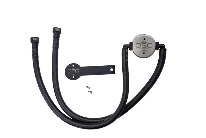 J&L 16-24 Chevrolet Camaro LT1 6.2L Drivers Side Oil Separator 3.0 - Clear Anodized - Main Product View