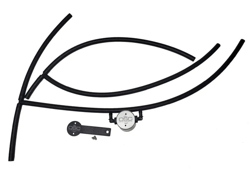 J&L 16-24 Nissan Titan 5.6L Passenger Side Oil Separator 3.0 - Clear Anodized - Main Product View
