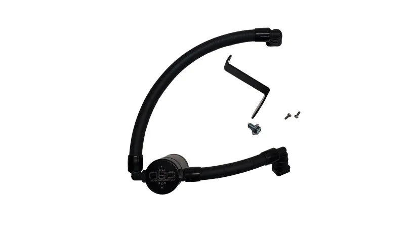 J&L 17-20 Lincoln Continental/MKZ 3.0L EcoBoost Passenger Side Oil Separator 3.0 - Black Anodized - Main Product View