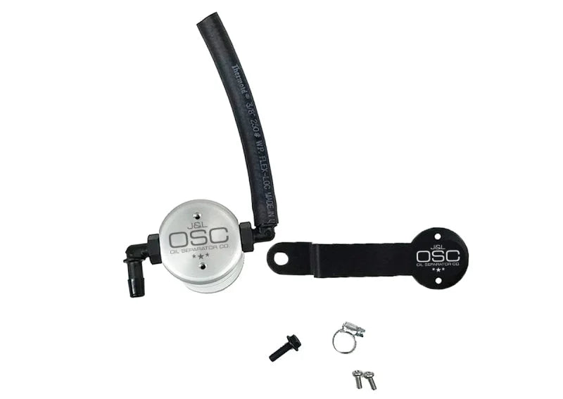 J&L 17-21 Honda Civic Type R Passenger Side Oil Separator 3.0 - Clear Anodized - Main Product View