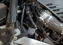 Load image into Gallery viewer, J&amp;L 18-22 Kia Stinger GT 3.3TT Passenger Side Oil Separator 3.0 - Black Anodized - Side View