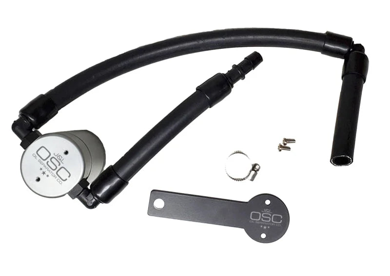 J&L 18-22 Kia Stinger GT 3.3TT Passenger Side Oil Separator 3.0 - Clear Anodized - Main Product View