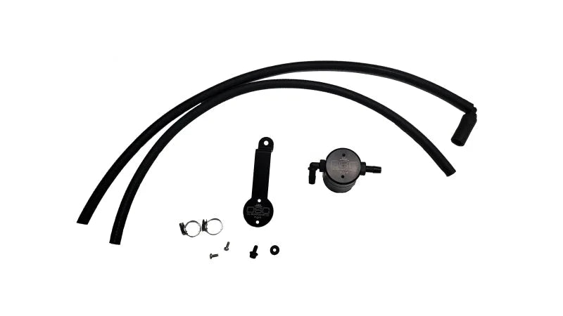 J&L 18-24 Toyota Camry 3.5L V6 Oil Separator 3.0 Passenger Side - Black Anodized - Main Product View