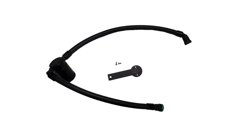 J&L 19-23 Chevy Silverado/GMC Sierra 1500 2.7L Passenger Side Oil Separator 3.0 - Black Anodized - Main Product View