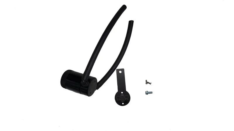 J&L 19-24 Nissan Altima 2.5L Oil Separator 3.0 Passenger Side - Black Anodized - Main Product View