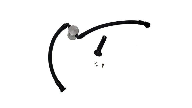 J&L 20-23 Buick Encore GX / Chevrolet Trailblazer Driver Side Oil Separator 3.0 - Clear Anodized - Main Product View