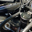 Load image into Gallery viewer, J&amp;L 20-24 Chevrolet Corvette 6.2L LT2 Targa Top Passenger Side Oil Separator 3.0 - Black Anodized - Side View