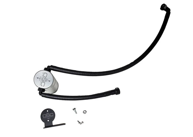 J&L 20-24 Chevrolet Corvette 6.2L LT2 Targa Top Passenger Side Oil Separator 3.0 - Clear Anodized - Main Product View