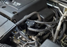 Load image into Gallery viewer, J&amp;L 2005-2019 Nissan Frontier 4L Oil Separator 3.0 - Black Anodized - Side View