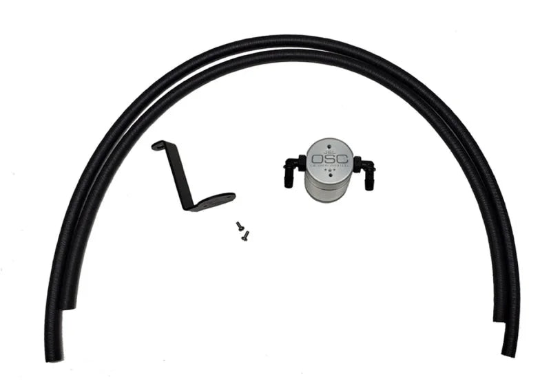 J&L 2005-2019 Nissan Frontier 4L Oil Separator 3.0 - Clear Anodized - Main Product View