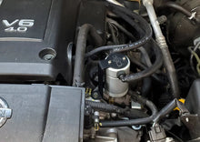 Load image into Gallery viewer, J&amp;L 2005-2019 Nissan Frontier 4L Oil Separator 3.0 - Clear Anodized - Side View