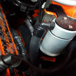 Load image into Gallery viewer, J&amp;L 2011-2017 Ford Mustang GT Driver Side Oil Separator 3.0 - Clear Anodized - Side View