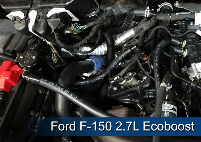 J&L 2011-2025 Ford F-150 2.7L/3.5L/5.0L Passenger Side Oil Separator 3.0 - Black Anodized - Additional View 5