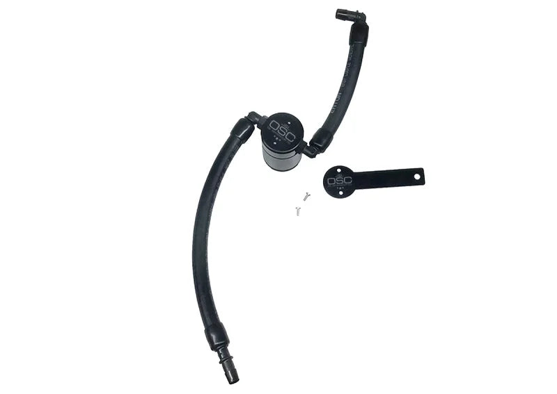 J&L 2019-2024 Dodge Ram 1500 5.7L Oil Separator 3.0 Passenger Side - Black Anodized - Main Product View