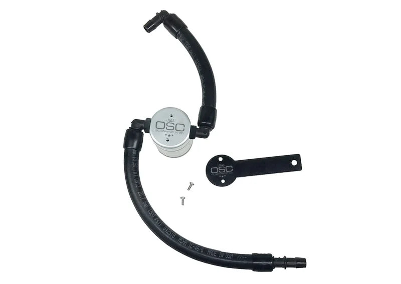 J&L 2019-2024 Dodge Ram 1500 5.7L Oil Separator 3.0 Passenger Side - Clear Anodized - Main Product View