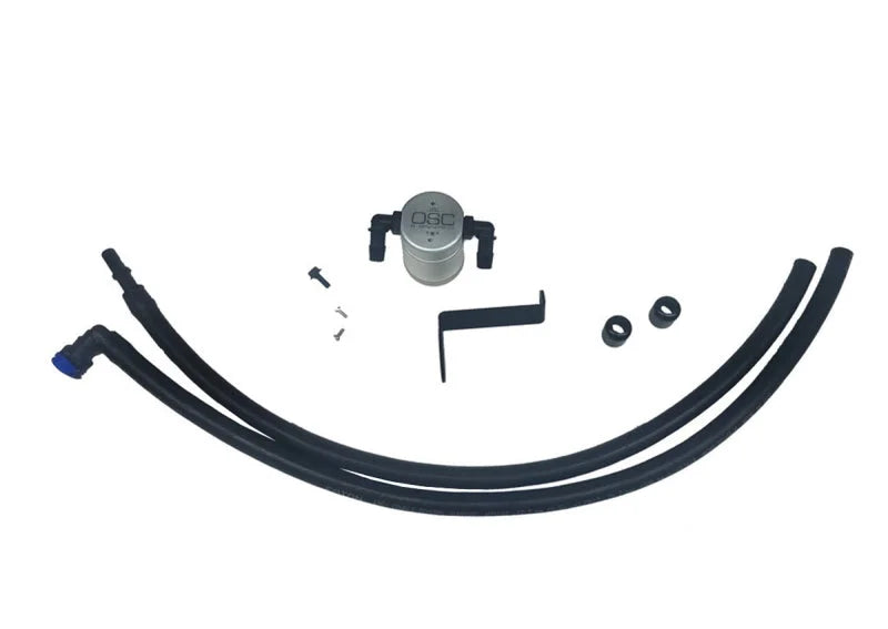 J&L 2019-2024 Ford Ranger 2.3L Driver Side Oil Separator 3.0 - Clear Anodized - Main Product View